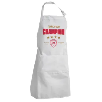 Olympiacos B.C. Final 4 2025-26, Adult Chef Apron (with sliders and 2 pockets)