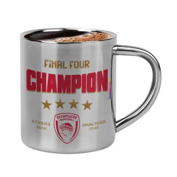 Olympiacos B.C. Final 4 2025-26, Κουπάκι μεταλλικό διπλού τοιχώματος για espresso (220ml)
