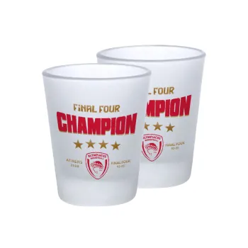 Olympiacos B.C. Final 4 2025-26, Σφηνοπότηρα γυάλινα 45ml του πάγου (2 τεμάχια)