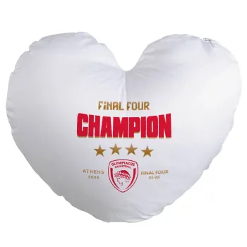 Olympiacos B.C. Final 4 2025-26, Μαξιλάρι καναπέ καρδιά 40x40cm περιέχεται το  γέμισμα