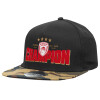 Καπέλο Ενηλίκων Flat Snapback Μαύρο/Παραλλαγή, (100% ΒΑΜΒΑΚΕΡΟ TWILL, ΕΝΗΛΙΚΩΝ, UNISEX, ONE SIZE)