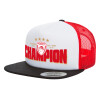 Καπέλο Ενηλίκων Foam Flat Snapback με Δίχτυ Μαύρο-Λευκό-Κόκκινο (POLYESTER, ΕΝΗΛΙΚΩΝ, UNISEX, ONE SIZE)