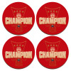 ΣΕΤ x4 Σουβέρ ξύλινα στρογγυλά plywood (9cm)