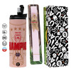 Πασχαλινή Λαμπάδα με  ΡΟΖ Travel Tumbler θερμό (600ml, BPA free) & κερί αρωματικό πλακέ (30cm) (ΡΟΖ)