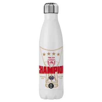 Olympiacos 2025-26 Champion, Μεταλλικό παγούρι θερμός (Stainless steel), διπλού τοιχώματος, 750ml