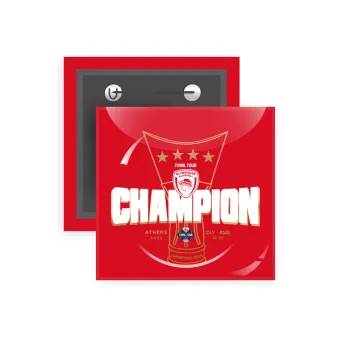 Olympiacos 2025-26 Champion, Κονκάρδα παραμάνα τετράγωνη 5x5cm