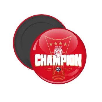 Olympiacos 2025-26 Champion, Μαγνητάκι ψυγείου στρογγυλό διάστασης 5cm