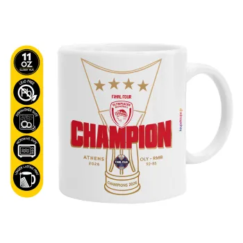 Olympiacos 2025-26 Champion, Κούπα, κεραμική, 330ml