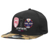 Καπέλο Ενηλίκων Flat Snapback Μαύρο/Παραλλαγή, (100% ΒΑΜΒΑΚΕΡΟ TWILL, ΕΝΗΛΙΚΩΝ, UNISEX, ONE SIZE)