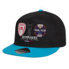 Καπέλο παιδικό Flat Snapback, Μαύρο/Μπλε (100% ΒΑΜΒΑΚΕΡΟ, ΠΑΙΔΙΚΟ, UNISEX, ONE SIZE)