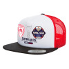 Καπέλο Ενηλίκων Foam Flat Snapback με Δίχτυ Μαύρο-Λευκό-Κόκκινο (POLYESTER, ΕΝΗΛΙΚΩΝ, UNISEX, ONE SIZE)