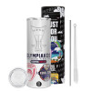 Tumbler stainless steel 600ml, with metal straw & cleaning brush