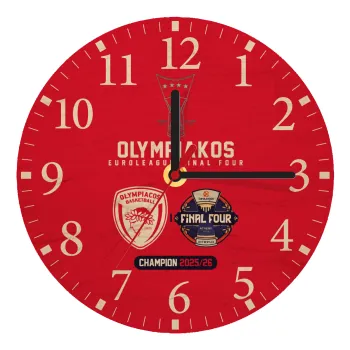 OLY B.C. Champion Final Four, Ρολόι τοίχου ξύλινο plywood (20cm)