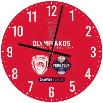 OLY B.C. Champion Final Four, Ρολόι τοίχου ξύλινο (30cm)