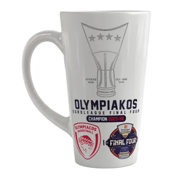 OLY B.C. Champion Final Four, Κούπα κωνική Latte Μεγάλη, κεραμική, 450ml