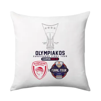 OLY B.C. Champion Final Four, Μαξιλάρι καναπέ 40x40cm περιέχεται το  γέμισμα