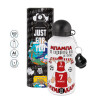 Metal water bottle, White, aluminum 500ml