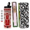 Πασχαλινή Λαμπάδα με  ΡΟΖ Travel Tumbler θερμό (600ml, BPA free) & κερί αρωματικό πλακέ (30cm) (ΡΟΖ)