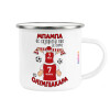 Metallic enamel cup white 360ml