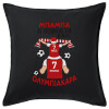 Sofa cushion black 50x50cm includes filling