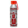 Aluminum Sports Bottle 650ml – Silver with Red Cap and Silicone Strap