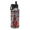 Metal mug thermo Silver with Straw and Spout Lid (Stainless steel), double wall, 950ml