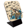 Quartz Table clock in natural wood (10cm)