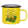 Metallic enamel MATT Yellow cup 360ml
