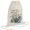 Backpack bag GYMBAG natural (28x40cm)