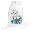 Backpack pouch GYMBAG white (28x40cm)