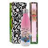 Easter Set, Metallic pink/white (Stainless steel) thermos, double-walled, 500ml & aromatic flat Easter candle (30cm) (PINK)
