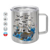 Double-walled stainless steel mug 300ml with temperature-retaining lid