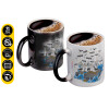 Color changing magic Mug, ceramic, 330ml when adding hot liquid inside, the black colour desappears (1 pcs)