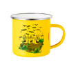 Yellow Enamel Metallic Cup 360ml