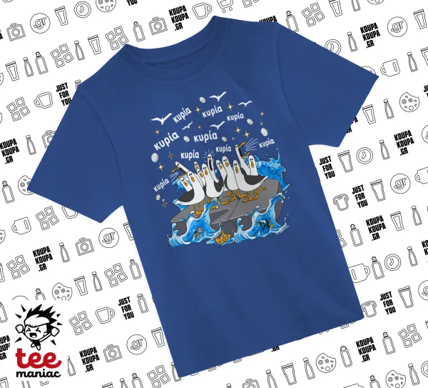 Κυρίααα! Οι Γλάροι της Τάξης — ΜΠΛΕ Παιδικό T-Shirt από 100% βαμβάκι, για κάθε μέρα. Vegan & OEKO-TEX πιστοποιημένο.