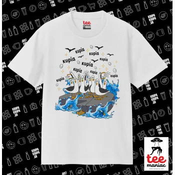 Κυρίααα! Οι Γλάροι της Τάξης, ΛΕΥΚΟ Κλασικό T-Shirt, διπλής ραφής, χωρίς πλευρικές ραφές από 100% βαμβάκι. Vegan & OEKO-TEX πιστοποιημένο.