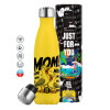 Yellow Stainless Steel Metallic Thermos, double-walled, 500ml