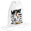 Backpack pouch GYMBAG white (28x40cm)