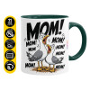 Mug colored green, ceramic, 330ml