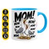 Mug colored light blue, ceramic, 330ml