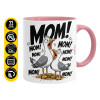 Mug colored pink, ceramic, 330ml