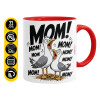 Mug colored red, ceramic, 330ml