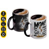 Color changing magic Mug, ceramic, 330ml when adding hot liquid inside, the black colour desappears (1 pcs)