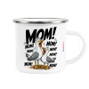 Metallic enamel cup white 360ml