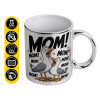 Mug ceramic, silver mirror, 330ml