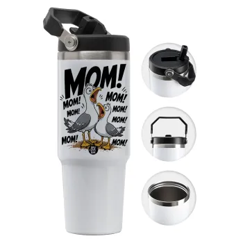 Mom! Το Κάλεσμα των Γλάρων, 30oz stainless Steel Tumbler with Handle
