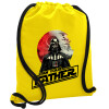 Backpack pouch GYMBAG Yellow, with pocket (40x48cm) & thick cords