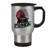 Stainless steel travel mug with lid, double wall 450ml