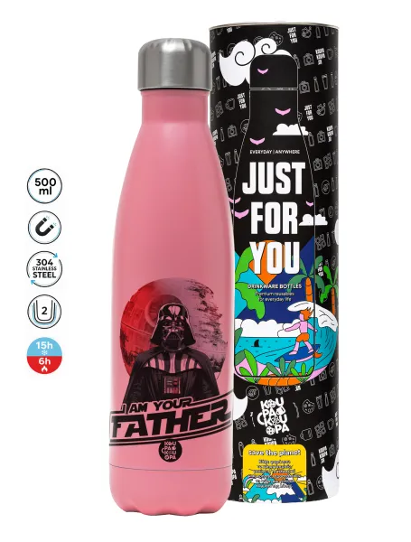 Star Wars — Metal mug thermos Pink Mat (Stainless steel), double wall, 500ml
