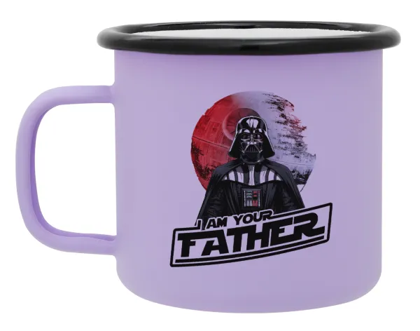 Star Wars — Metal enamel mug, matte light pastel purple, 360ml